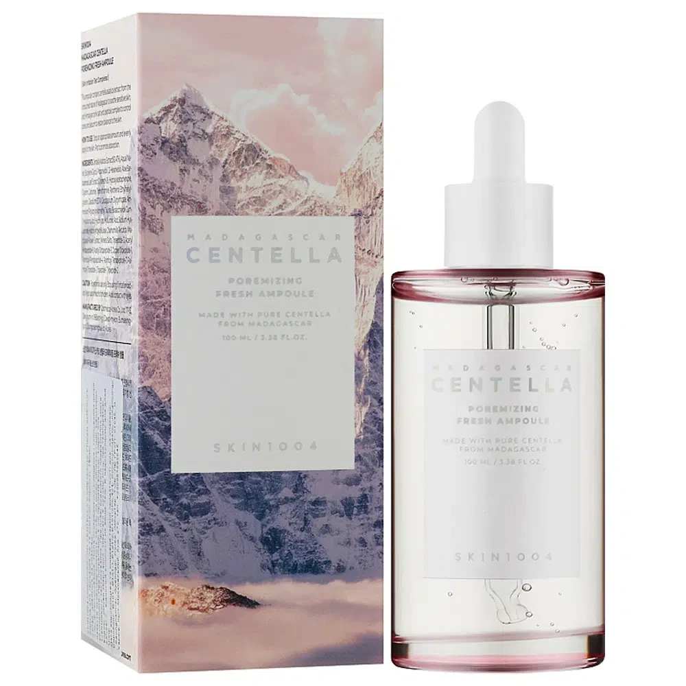 آمپول کنترل و کوچک کننده منافذ ماداگاسکار سنتلا CENTELLA JOGENIZING FRESH AMPOULE حجم 100 میلی لیتر - ارس شاین