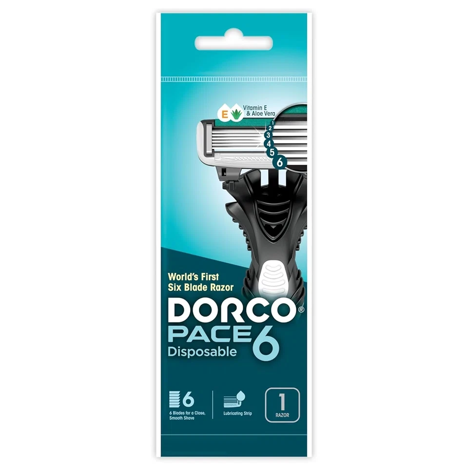 خود تراش دورکو 6 تیغ DORCO PACE 6 PORTABLE بسته 1 عددی - ارس شاین