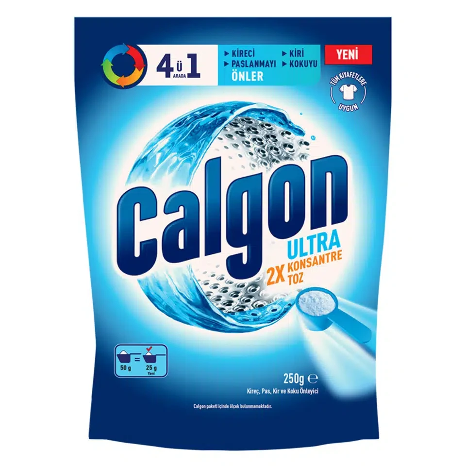 پودر جرم گیر ماشین لباسشویی مدل اولترا 4 در 1 کالگون Calgon Ultra 4 in1 وزن 250 گرم - ارس شاین