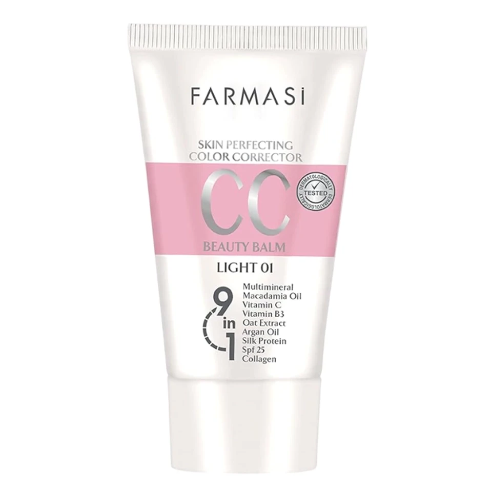 CC کرم فارماسی شماره 01 FARMASI BEAUTY BALM (CC) CRREAM Light حجم 50 میلی لیتر - ارس شاین