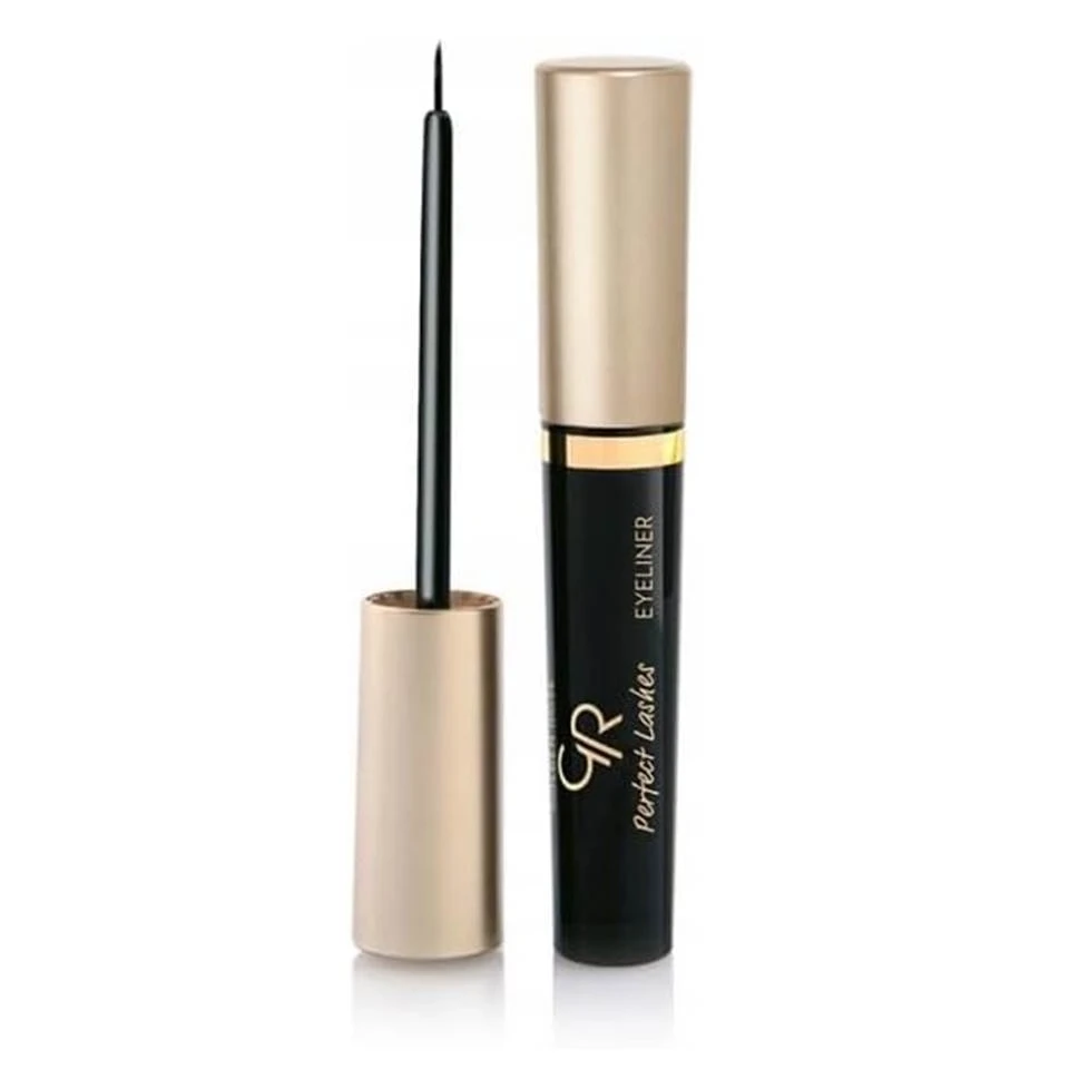 خط چشم گلدن رز مدل پرفکت لشز GOLDEN ROSE Perfect Lashes Black Eyeliner حجم 8 میلی لیتر - ارس شاین