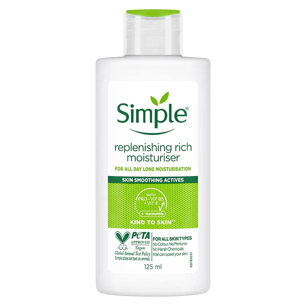 کرم آبرسان و مرطوب کننده سیمپل مدل ریچ Simple rich حجم 125 میلی لیتر - ارس شاین